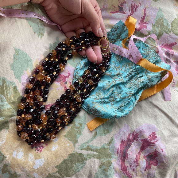 Gas Bijoux Gold statement beaded necklace
